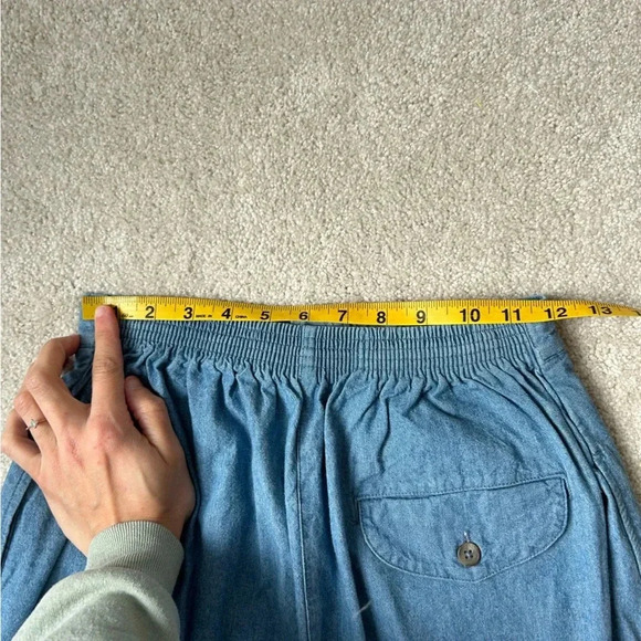 90’s Lands’end high waist cotton mid length  a rise skirt - Picture 8 of 9